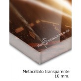 Metacrilato transparente 10 mm.