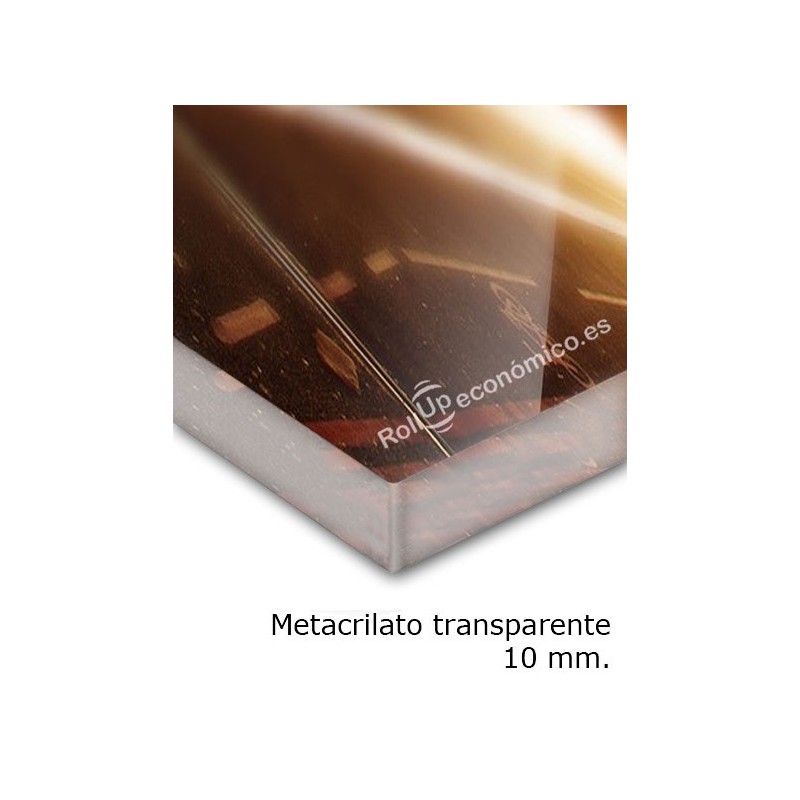 Metacrilato transparente 10 mm.