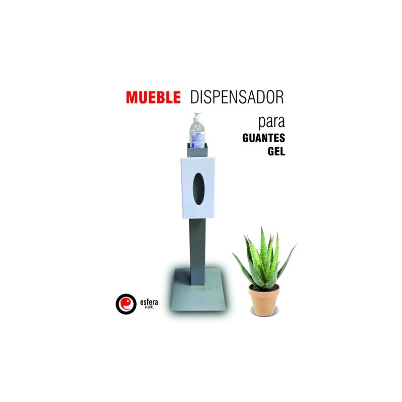 mueble dispensador gel y guantes