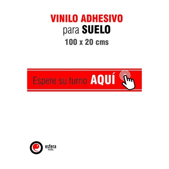 Pack 2 Adhesivos suelo espere su turno