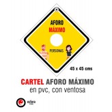 Cartel aforo covid