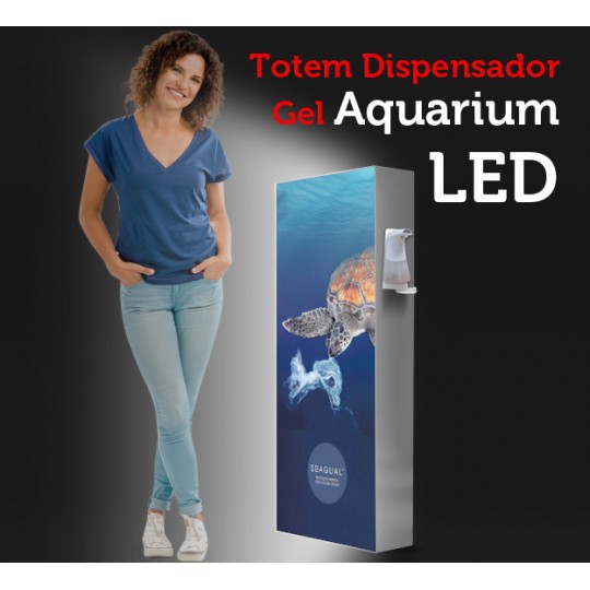 totem led gel desinfectante