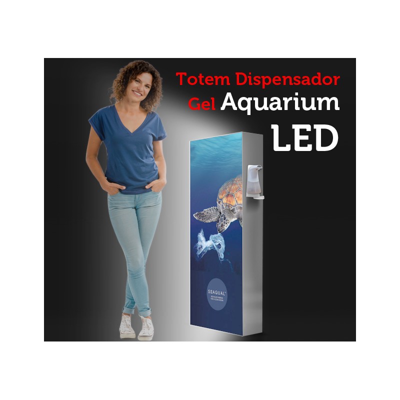 totem led gel desinfectante