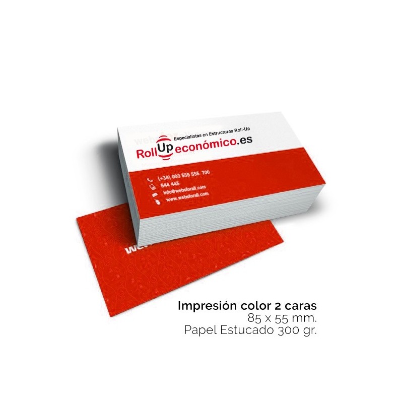 Tarjeta comercial 2 caras