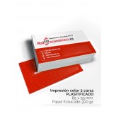 Tarjeta comercial 2 caras plastificada